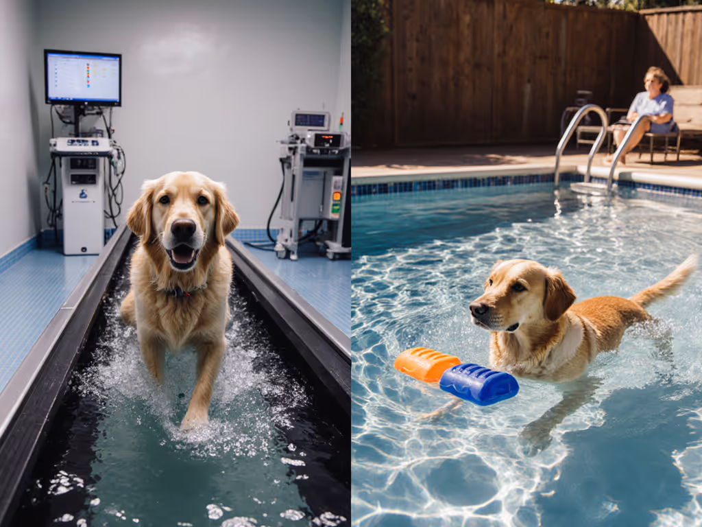 Dog Pool vs Treadmill: Better for Hind Leg Rehab?